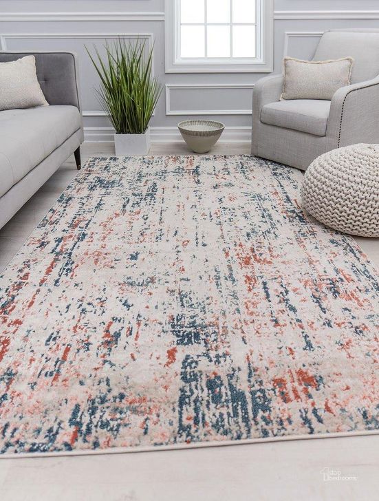 The appearance of Cora CL65A Blue Mist Transitional Vintage Rust 2' x 4' Area Rug designed by Rugs America in the transitional interior design. This rust piece of furniture  was selected by 1StopBedrooms from Cora Collection to add a touch of cosiness and style into your home. Sku: RA31089. Material: Polypropylene. Product Type: Area Rugs. Image1