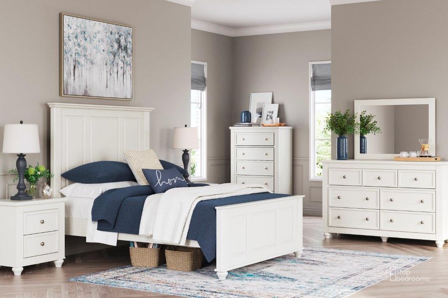 The appearance of Corgan White Bedroom Set designed by Windsor Home in the traditional interior design. This white piece of furniture  was selected by 1StopBedrooms from Corgan Collection to add a touch of cosiness and style into your home. Sku: B3290-57;B3290-61;B3290-54;B3290-96;B3290-92. Bed Type: Poster Bed. Material: Wood. Product Type: Poster Bed. Bed Size: Queen. Image1
