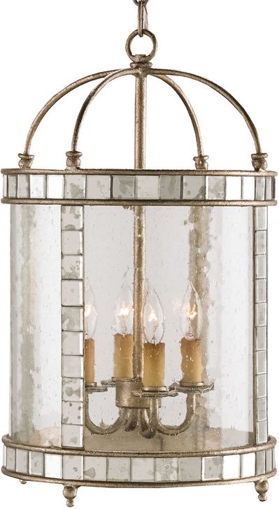 The appearance of Corsica Small Silver Lantern designed by Currey & Company in the modern / contemporary interior design. This silver piece of furniture  was selected by 1StopBedrooms from Corsica Collection to add a touch of cosiness and style into your home. Sku: 9229. Product Type: Lantern. Material: Iron.