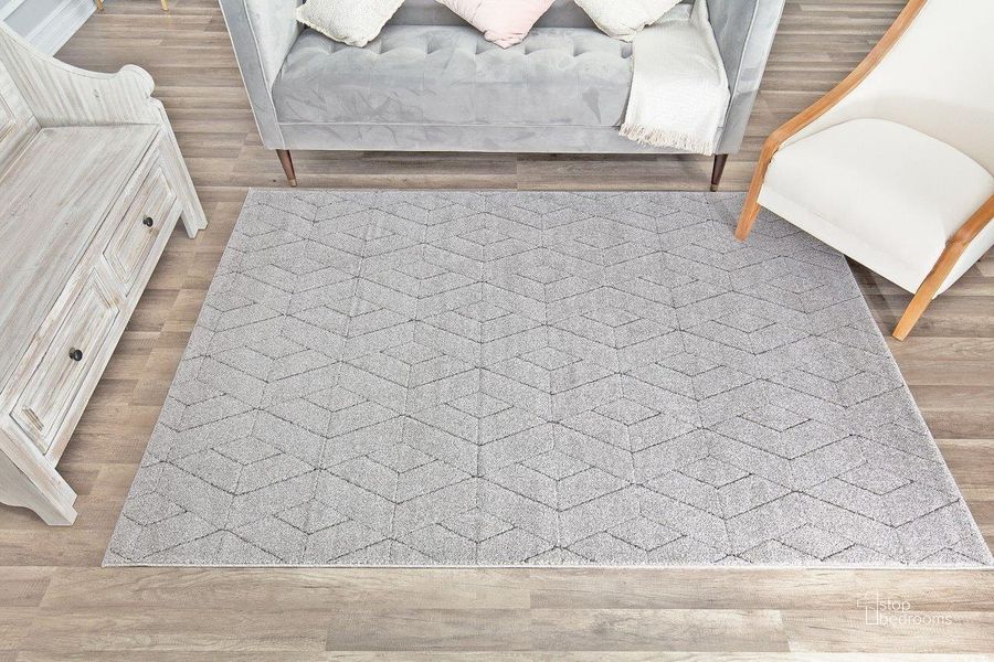 The appearance of CosmoLiving By Cosmopolitan Chanai CN10B Basalt Geometric Contemporary Gray 2' x 4' Area Rug designed by Rugs America in the modern / contemporary interior design. This gray piece of furniture  was selected by 1StopBedrooms from Chanai Collection to add a touch of cosiness and style into your home. Sku: RA29461. Material: Polypropylene. Product Type: Area Rugs. Image1