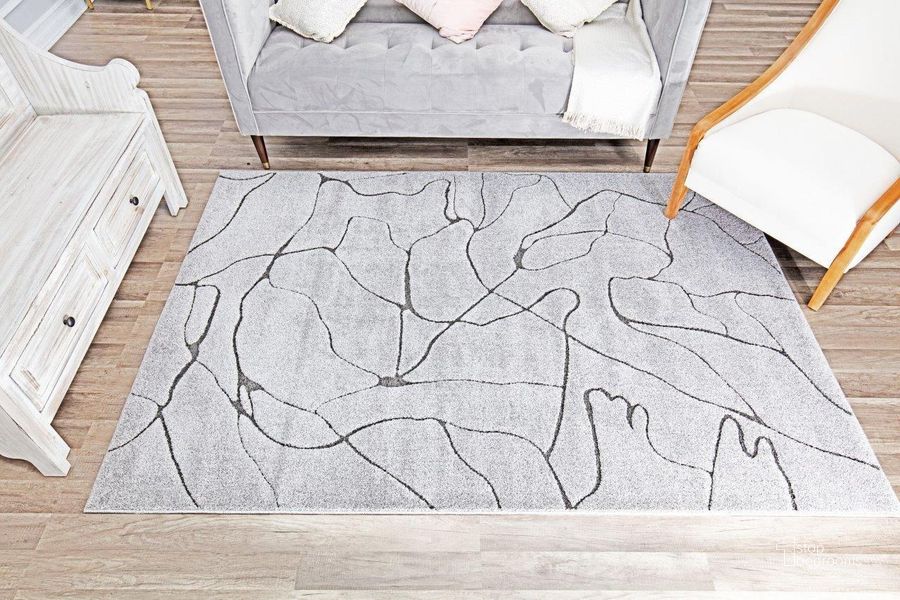 The appearance of CosmoLiving By Cosmopolitan Chanai CN20B Granite Geometric Contemporary Gray 2' x 4' Area Rug designed by Rugs America in the modern / contemporary interior design. This granite piece of furniture  was selected by 1StopBedrooms from Chanai Collection to add a touch of cosiness and style into your home. Sku: RA29463. Material: Polypropylene. Product Type: Area Rugs. Image1
