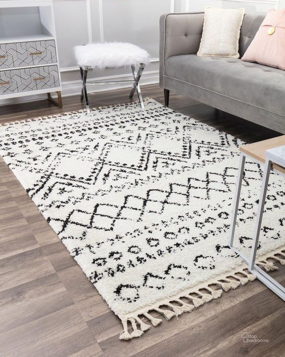 The appearance of CosmoLiving By Cosmopolitan Moon MS10B Whisper White Tribal Moroccan White 2'2 x 4' Area Rug designed by Rugs America in the moroccan interior design. This white piece of furniture  was selected by 1StopBedrooms from Moon Collection to add a touch of cosiness and style into your home. Sku: RA28934. Material: Polypropylene. Product Type: Area Rugs. Image1