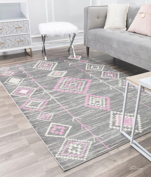 The appearance of CosmoLiving By Cosmopolitan Soleil BR15E Native Blush Tribal Moroccan gray 8'9 x 12' Area Rug designed by Rugs America in the moroccan interior design. This blush piece of furniture  was selected by 1StopBedrooms from Soleil Collection to add a touch of cosiness and style into your home. Sku: RA30440. Material: Polypropylene. Product Type: Area Rugs. Image1