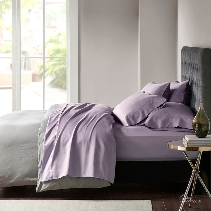 The appearance of Cotton And Polyester 6Pcs Solid Queen Sheet Set In Purple designed by Olliix in the transitional interior design. This purple piece of furniture  was selected by 1StopBedrooms from 800 Thread Count Collection to add a touch of cosiness and style into your home. Sku: MPH20-0010. Material: Polyester. Bed Size: Queen. Product Type: Bed Sheet. Image1