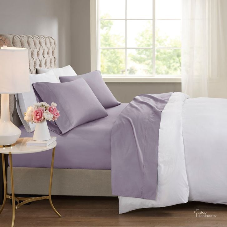 The appearance of Cotton And Polyester Sateen Full Cooling Sheet Sets With Huntsman Cooling Chemical In Purple designed by Olliix in the transitional interior design. This purple piece of furniture  was selected by 1StopBedrooms from 600 Thread Count Collection to add a touch of cosiness and style into your home. Sku: BR20-1915. Material: Polyester. Bed Size: Full. Product Type: Bed Sheet. Image1