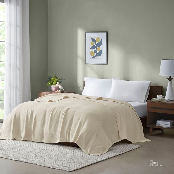 The appearance of Cotton Freshspun Basketweave Twin Blanket With 1 Inch Self Hem In Natural designed by Olliix in the transitional interior design. This natural piece of furniture  was selected by 1StopBedrooms from Freshspun Basketweave Collection to add a touch of cosiness and style into your home. Sku: BL51N-0848. Bed Size: Twin. Material: Cotton. Product Type: Throw. Image1