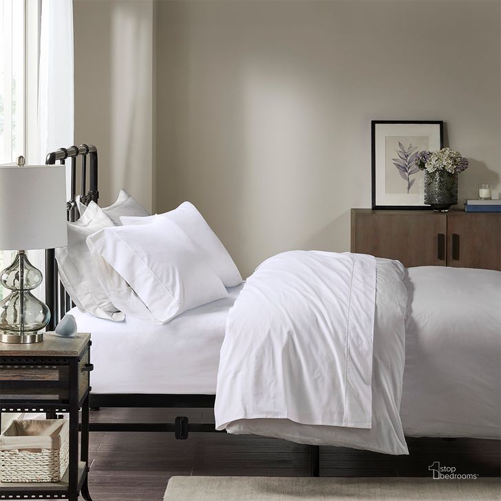 The appearance of Cotton Peached Percale Twin Sheet Set In White designed by Olliix in the transitional interior design. This white piece of furniture  was selected by 1StopBedrooms from Peached Percale Collection to add a touch of cosiness and style into your home. Sku: MP20-5399. Bed Size: Twin. Material: Cotton. Product Type: Bed Sheet. Image1