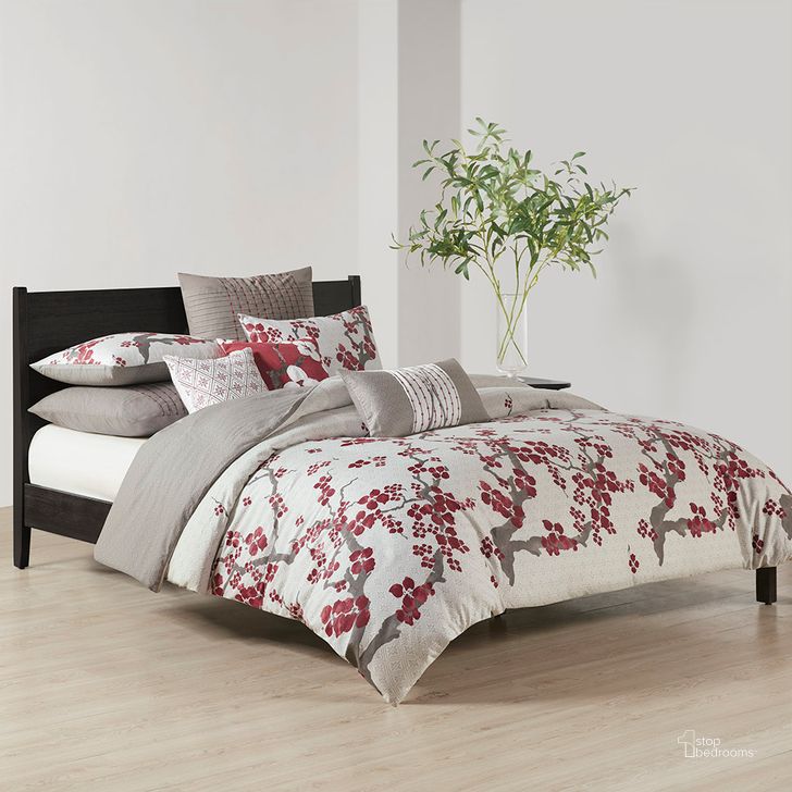 The appearance of Cotton Printed Queen Duvet Mini Set In Multi designed by Olliix in the modern / contemporary interior design. This multi piece of furniture  was selected by 1StopBedrooms from Cherry Blossom Collection to add a touch of cosiness and style into your home. Sku: NS12-2005. Bed Size: Queen. Material: Cotton. Product Type: Duvet Set. Image1