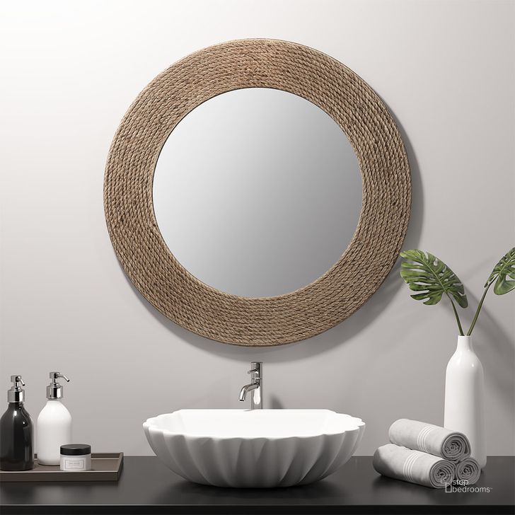 The appearance of Cove Wood Wall Mirror In Natural designed by Olliix in the coastal interior design. This natural piece of furniture  was selected by 1StopBedrooms from Cove Collection to add a touch of cosiness and style into your home. Sku: MP95F-0267. Product Type: Mirror. Material: MDF. Image1