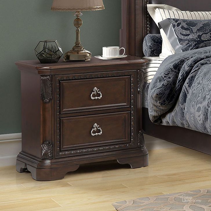 The appearance of Coventry Nightstand designed by Bernards in the traditional interior design. This warm cherry piece of furniture  was selected by 1StopBedrooms from Coventry Collection to add a touch of cosiness and style into your home. Sku: 1988-120. Material: Wood. Product Type: Nightstand. Image1