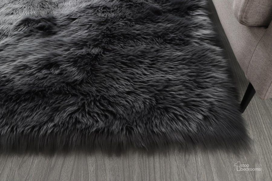 The appearance of Cozy Collection Machine Washable Ultra Soft Fluffy Faux Fur Sheepskin Area Rug LSRGR5123-35 designed by Amazing Rugs in the modern / contemporary interior design. This gray piece of furniture  was selected by 1StopBedrooms from Cozy Collection to add a touch of cosiness and style into your home. Sku: LSRGR5123-35. Material: Polyester. Product Type: Area Rugs. Image1