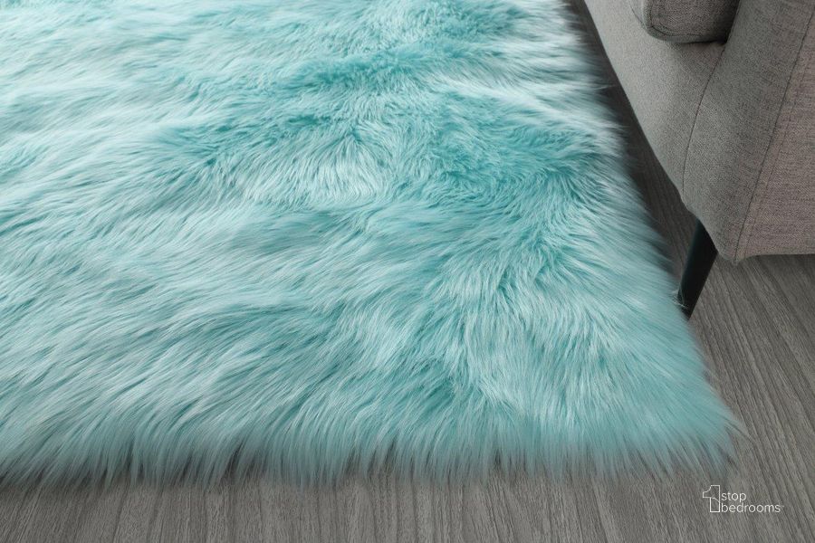 The appearance of Cozy Collection Machine Washable Ultra Soft Fluffy Faux Fur Sheepskin Area Rug LSRTQ5114-46 designed by Amazing Rugs in the modern / contemporary interior design. This turquoise piece of furniture  was selected by 1StopBedrooms from Cozy Collection to add a touch of cosiness and style into your home. Sku: LSRTQ5114-46. Material: Polyester. Product Type: Area Rugs. Image1