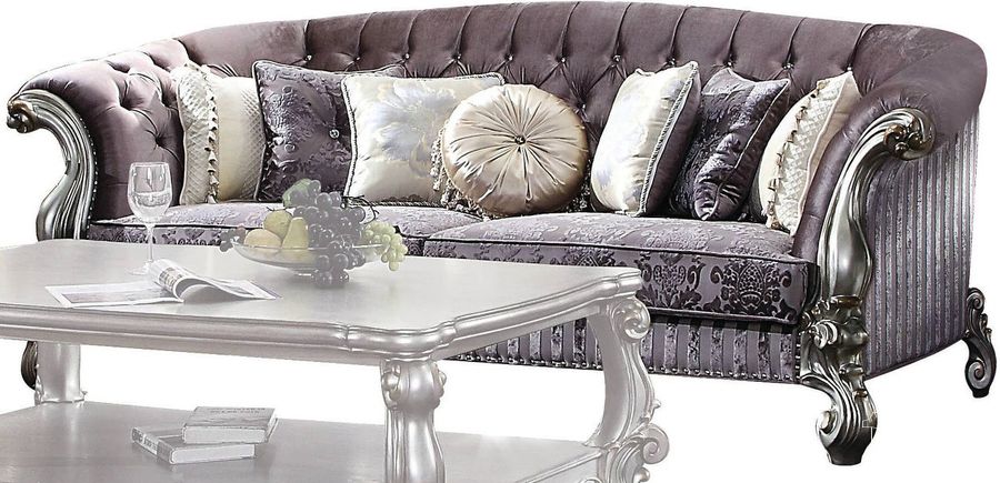 The appearance of Cranby Antique Platinum Sofa 0qc24374674 designed by Leisure Living in the rustic / southwestern interior design. This antique platinum piece of furniture  was selected by 1StopBedrooms from Cranby Collection to add a touch of cosiness and style into your home. Sku: 56825. Material: Upholstered. Product Type: Sofa. Image1
