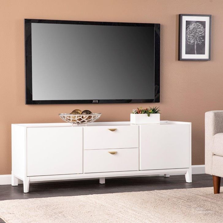 The appearance of Crayneland Storage Media Cabinet designed by SEI Furniture in the modern / contemporary interior design. This white piece of furniture  was selected by 1StopBedrooms from Crayneland Collection to add a touch of cosiness and style into your home. Sku: MS1165113. Material: Wood. Product Type: Media Console. Image1