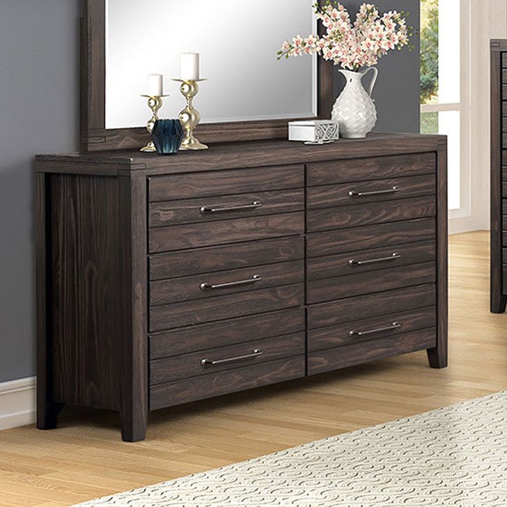 The appearance of Crestwood Dresser designed by Bernards in the transitional interior design. This brown piece of furniture  was selected by 1StopBedrooms from Crestwood Collection to add a touch of cosiness and style into your home. Sku: 1465-130. Material: Wood. Product Type: Dresser. Image1
