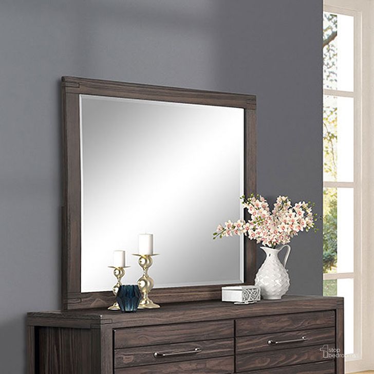 The appearance of Crestwood Mirror designed by Bernards in the transitional interior design. This brown piece of furniture  was selected by 1StopBedrooms from Crestwood Collection to add a touch of cosiness and style into your home. Sku: 1465-140. Material: Wood. Product Type: Dresser Mirror.