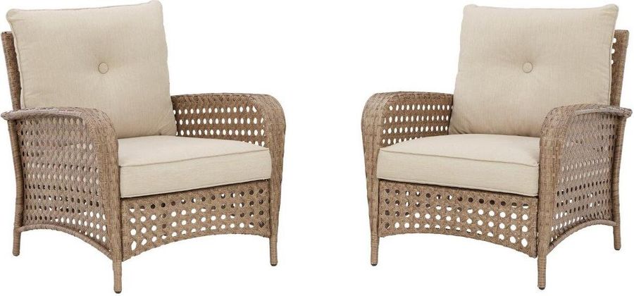 The appearance of Crowes Mills Driftwood Outdoor Chair Set of 2 designed by Isaac Tahari in the transitional interior design. This driftwood piece of furniture  was selected by 1StopBedrooms from Crowes Mills Collection to add a touch of cosiness and style into your home. Sku: P345-820. Product Type: Outdoor Chair. Image1