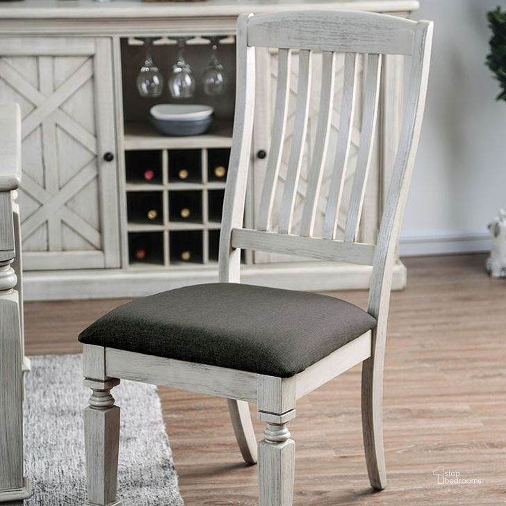The appearance of Culloden Two-Tone Color Dining Chair Set of 2 designed by Bennett Interiors in the transitional interior design. This two-tone color piece of furniture  was selected by 1StopBedrooms from Culloden Collection to add a touch of cosiness and style into your home. Sku: CM3089SC-2PK. Material: Wood. Product Type: Dining Chair. Image1
