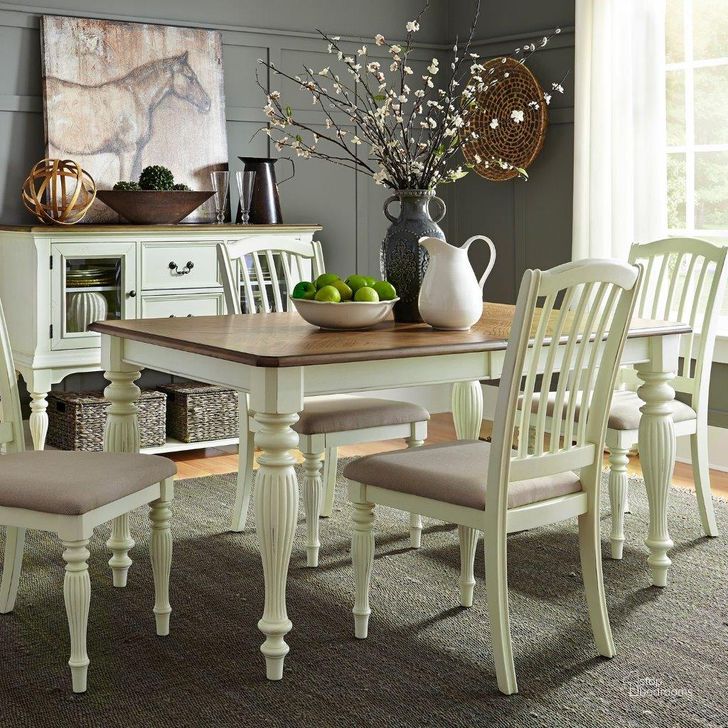 The appearance of Cumberland Creek Nutmeg Dining Room Set designed by Liberty in the country / farmhouse interior design. This nutmeg piece of furniture  was selected by 1StopBedrooms from Cumberland Creek Collection to add a touch of cosiness and style into your home. Sku: 334-C1502S;334-T4078. Product Type: Dining Room Set. Table Top Shape: Rectangular. Material: Rubberwood. Image1