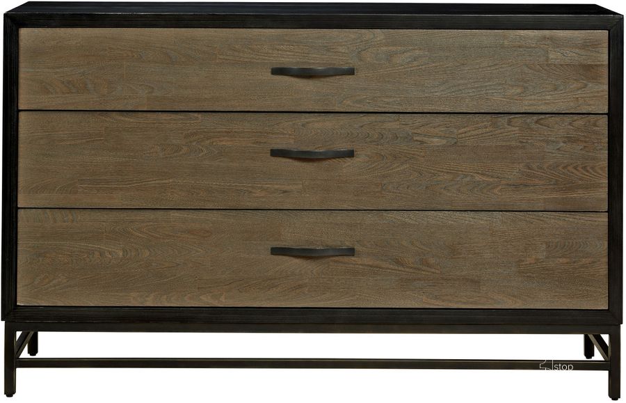 The appearance of Curated Chalkboard Dresser designed by Universal in the transitional interior design. This black piece of furniture  was selected by 1StopBedrooms from Curated Collection to add a touch of cosiness and style into your home. Sku: 219A040. Material: Wood. Product Type: Dresser. Image1