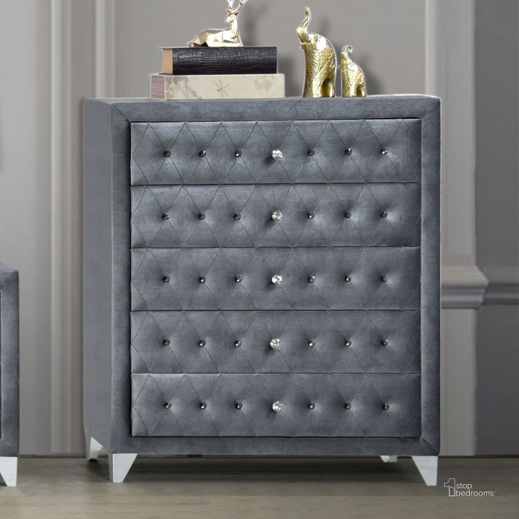 The appearance of Dante Chest (Gray) designed by ACME in the glam interior design. This gray piece of furniture  was selected by 1StopBedrooms from Dante Collection to add a touch of cosiness and style into your home. Sku: 24236. Material: Wood. Product Type: Chest. Image1