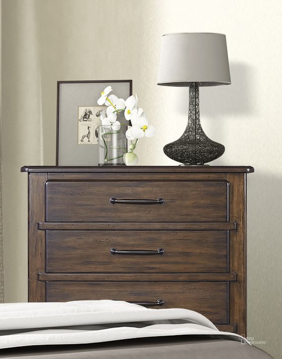 The appearance of Danville 5 Drawer Chest designed by Bernards in the traditional interior design. This spice brown piece of furniture  was selected by 1StopBedrooms from Danville Collection to add a touch of cosiness and style into your home. Sku: 315-150. Product Type: Chest. Material: Solid Pine. Image1
