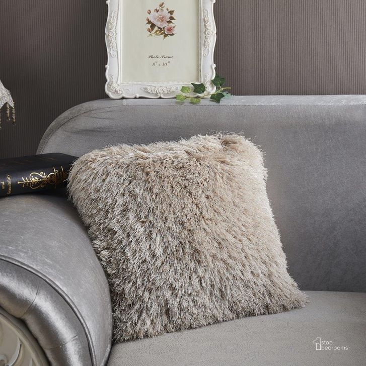 The appearance of Decorative Shaggy Pillow In Beige 18 X 18 designed by Amazing Rugs in the modern / contemporary interior design. This beige piece of furniture  was selected by 1StopBedrooms from Decorative Collection to add a touch of cosiness and style into your home. Sku: PIL-NS-2019. Material: Polyester. Product Type: Pillow.