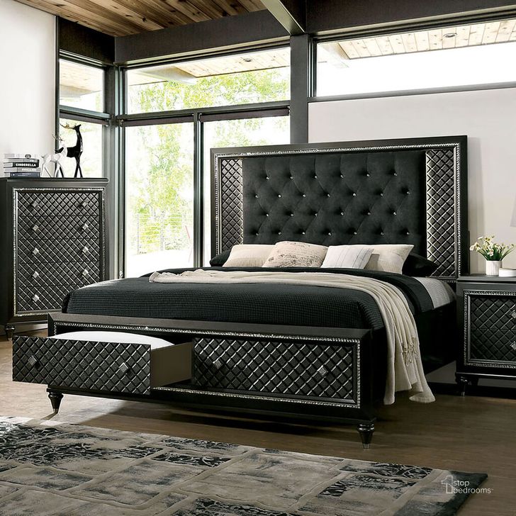 The appearance of Demetria California King Bed In Metallic Gray designed by Furniture of America in the modern / contemporary interior design. This metallic gray piece of furniture  was selected by 1StopBedrooms from Demetria Collection to add a touch of cosiness and style into your home. Sku: CM7584DR-CK-1;CM7584DR-CK-2;CM7584DR-CK-3;CM7584DR-CK-4. Bed Type: Platform Bed. Material: Wood. Product Type: Platform Bed. Bed Size: California King. Image1