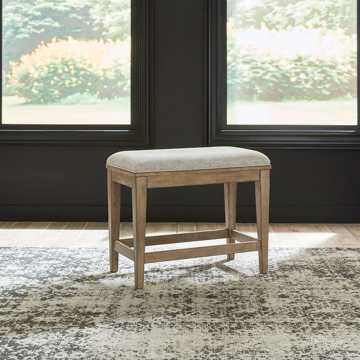 The appearance of Devonshire Console Stool In Weathered Sandstone designed by Liberty in the transitional interior design. This sandstone piece of furniture  was selected by 1StopBedrooms from Devonshire Collection to add a touch of cosiness and style into your home. Sku: 809-OT9001. Product Type: Barstool. Material: Rubberwood. Image1