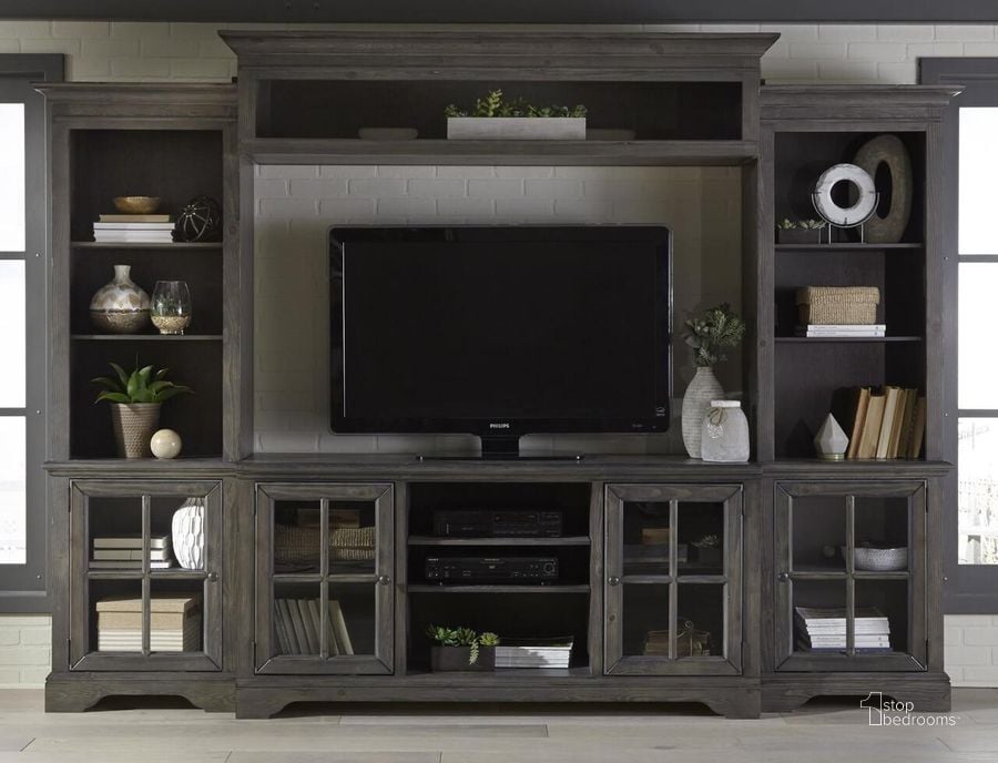 The appearance of Dilworth Gray Wall Unit designed by Progressive Furniture in the traditional interior design. This gray piece of furniture  was selected by 1StopBedrooms from Dilworth Collection to add a touch of cosiness and style into your home. Sku: E727-20;E727-22;E727-66;E727-90. Product Type: Wall Unit. Material: Plywood. Image1
