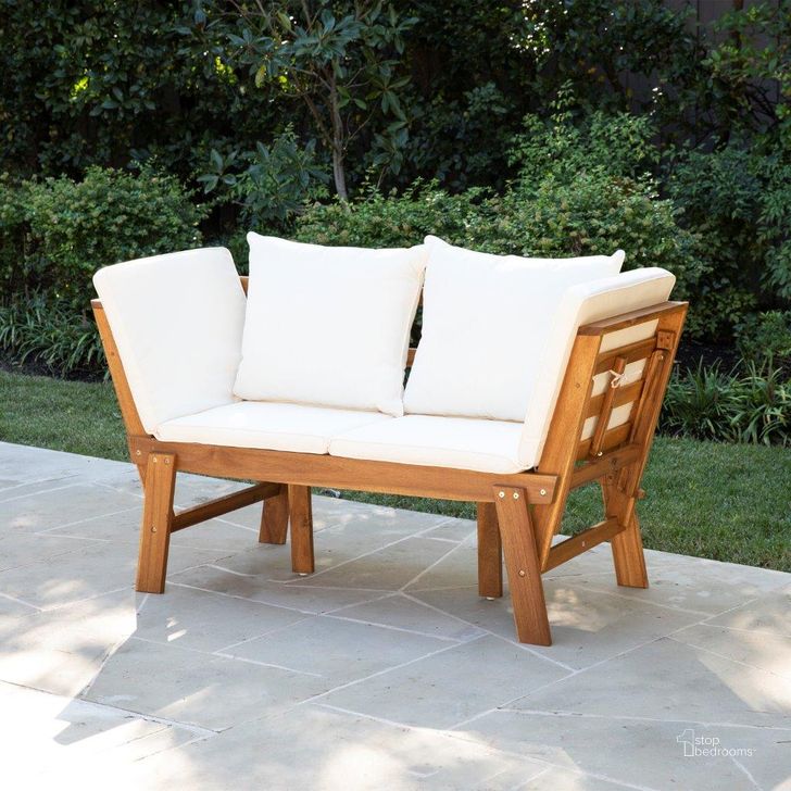 The appearance of Dolavon Outdoor Convertible Lounge Chair designed by SEI Furniture in the modern / contemporary interior design. This white piece of furniture  was selected by 1StopBedrooms from Dolavon Collection to add a touch of cosiness and style into your home. Sku: OD1089109. Material: Polyester. Product Type: Outdoor Lounge Chair. Image1