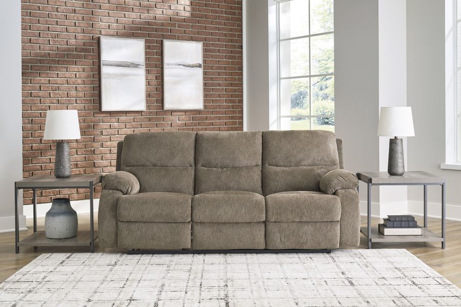 The appearance of Donley Oak Reclining Sofa designed by FineForm in the modern / contemporary interior design. This oak piece of furniture  was selected by 1StopBedrooms from Donley Collection to add a touch of cosiness and style into your home. Sku: 6650488. Product Type: Reclining Sofa. Image1