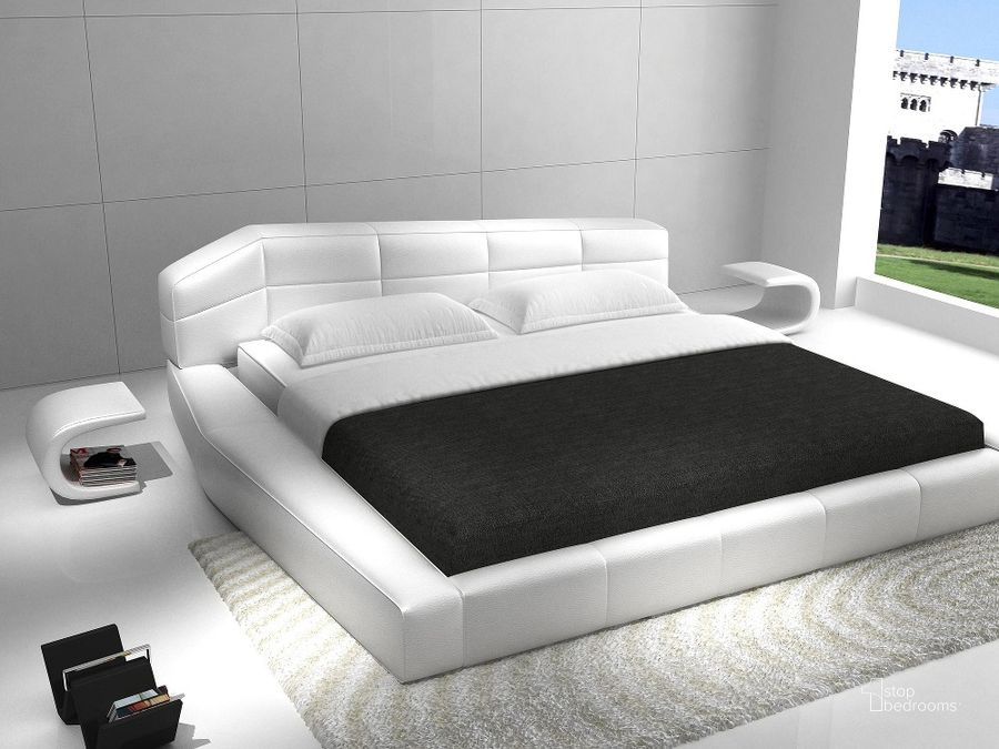 The appearance of JandM Dream Queen Platform Bed in White 17835 Q designed by J&M in the modern / contemporary interior design. This white piece of furniture  was selected by 1StopBedrooms from Dream Collection to add a touch of cosiness and style into your home. Sku: 17835-Q. Bed Type: Platform Bed. Material: Upholstered. Product Type: Platform Bed. Bed Size: Queen. Image1