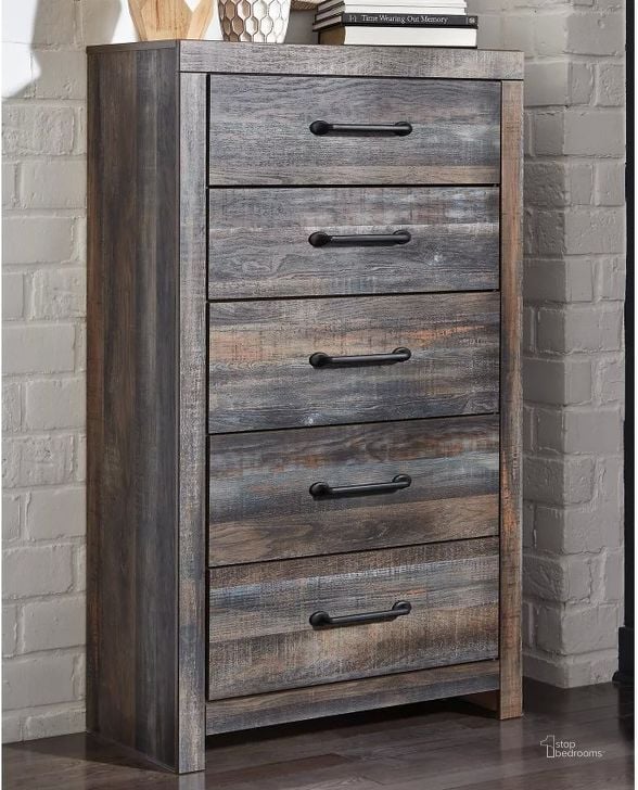 The appearance of Drystan Multi 5 Drawer Chest designed by Signature Design by Ashley in the rustic / southwestern interior design. This multi piece of furniture  was selected by 1StopBedrooms from Drystan Collection to add a touch of cosiness and style into your home. Sku: B211-46. Material: Wood. Product Type: Chest. Image1