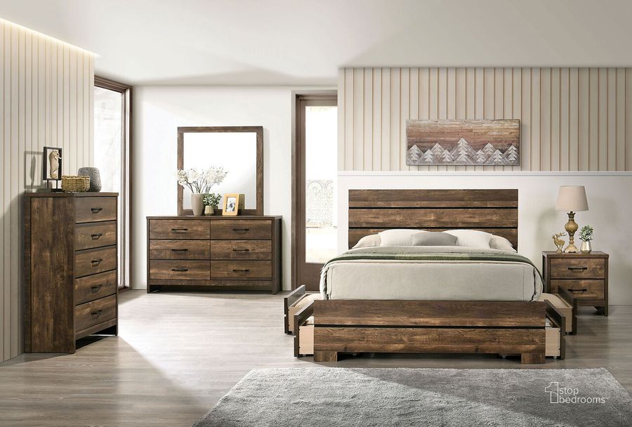 The appearance of Duckworth California King Bed In Light Walnut designed by Furniture of America in the modern / contemporary interior design. This light walnut piece of furniture  was selected by 1StopBedrooms from Duckworth Collection to add a touch of cosiness and style into your home. Sku: CM7319WN-CK. Bed Type: Panel Bed. Material: Wood. Product Type: Panel Bed. Bed Size: California King.
