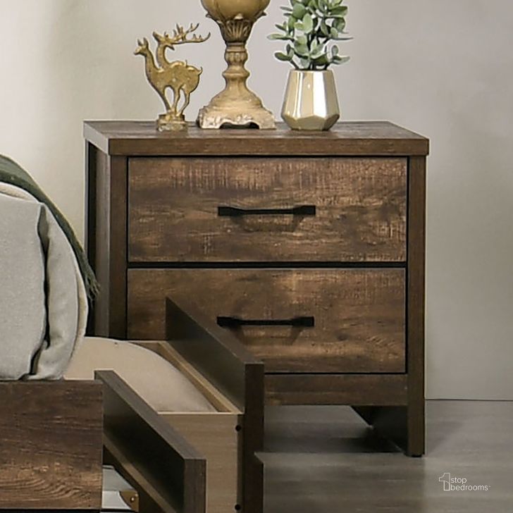 The appearance of Duckworth Night Stand In Light Walnut designed by Furniture of America in the modern / contemporary interior design. This light walnut piece of furniture  was selected by 1StopBedrooms from Duckworth Collection to add a touch of cosiness and style into your home. Sku: CM7319WN-N. Material: Wood. Product Type: Nightstand. Image1