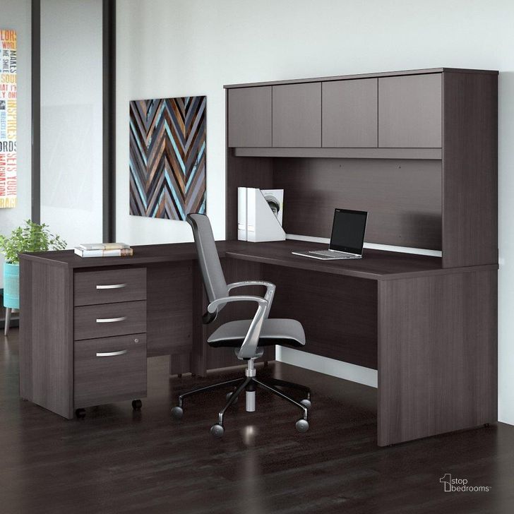 The appearance of Dumer Dark Gray Desk & Hutch Home Office Desk with Hutch 0qb24521257 designed by Boho House in the modern / contemporary interior design. This dark gray piece of furniture  was selected by 1StopBedrooms from Dumer Collection to add a touch of cosiness and style into your home. Sku: STC006SGSU. Product Type: Desk & Hutch. Image1