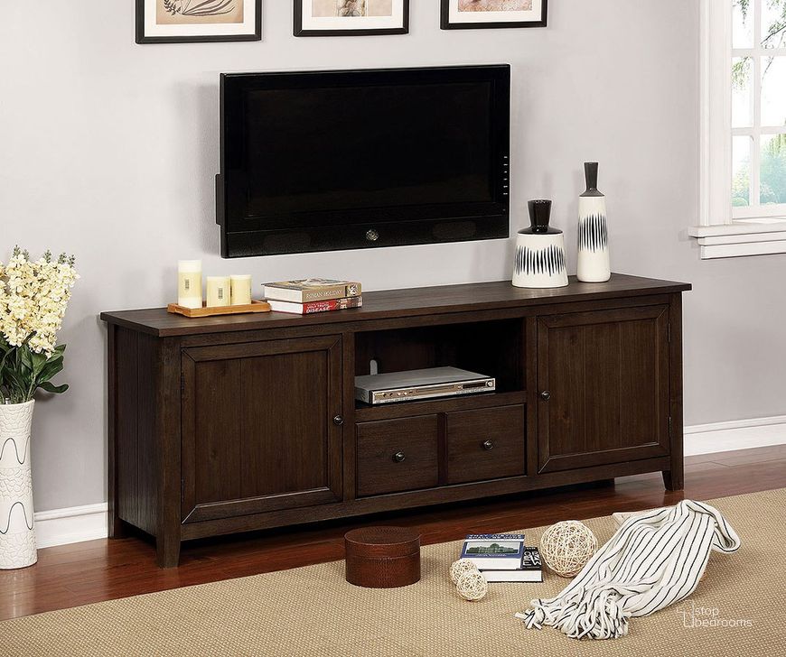 The appearance of Duncans Cove Brown TV Stand and TV Console 0qd24370967 designed by Bennett Interiors in the transitional interior design. This brown piece of furniture  was selected by 1StopBedrooms from Duncans Cove Collection to add a touch of cosiness and style into your home. Sku: CM5902DA-TV-72. Material: Wood. Product Type: TV Stands and TV Console. Image1