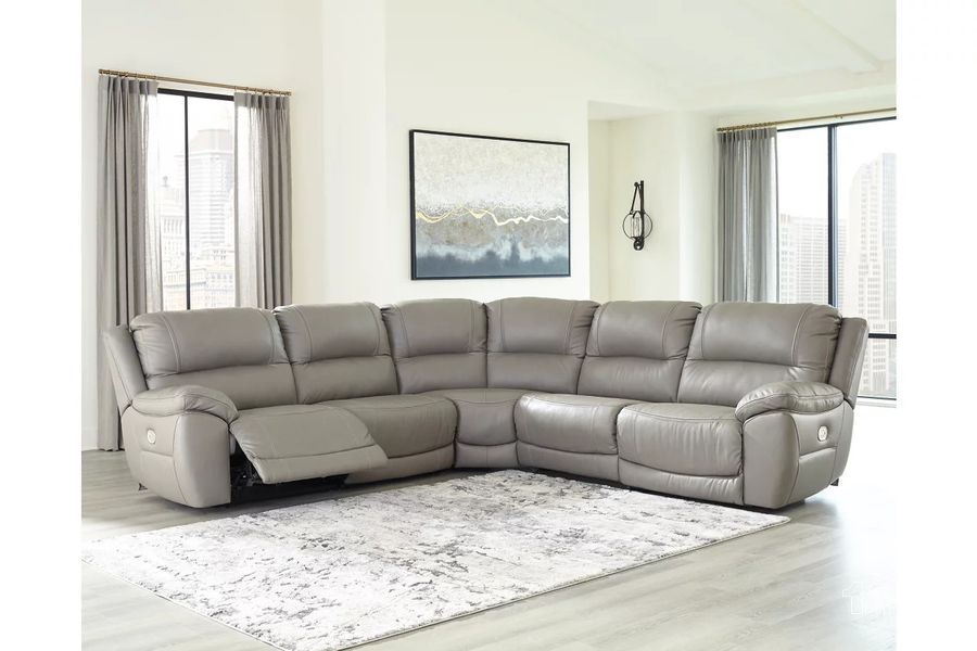 Dunleith 5-Piece Power Reclining Sectional In Gray by Ashley Furniture ...