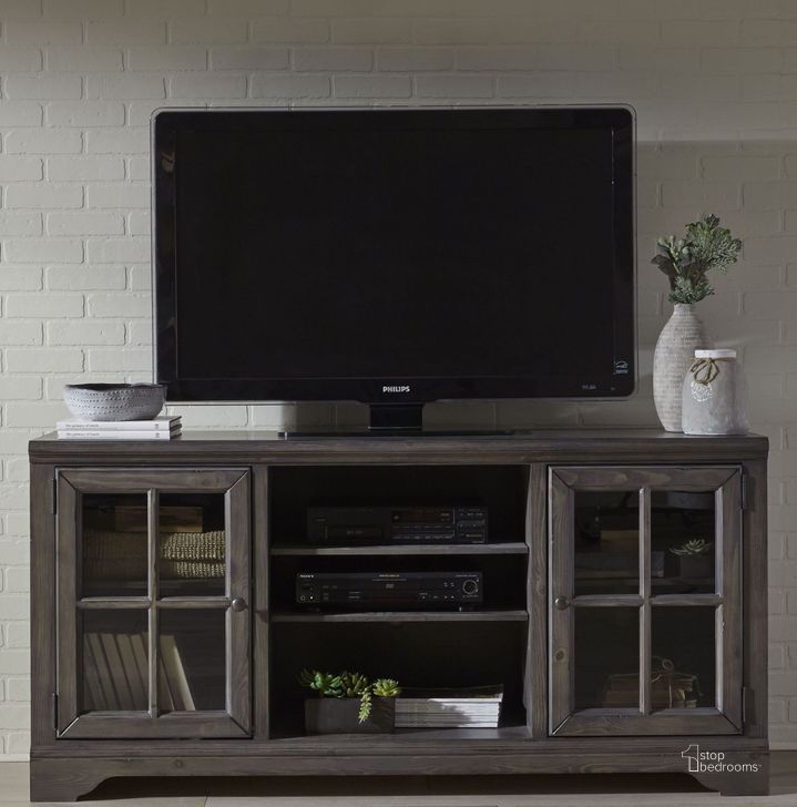 The appearance of Dillworth Storm 66" Console designed by Progressive Furniture in the traditional interior design. This gray piece of furniture  was selected by 1StopBedrooms from Dillworth Collection to add a touch of cosiness and style into your home. Sku: E727-66. Material: Wood. Product Type: TV Console. Image1