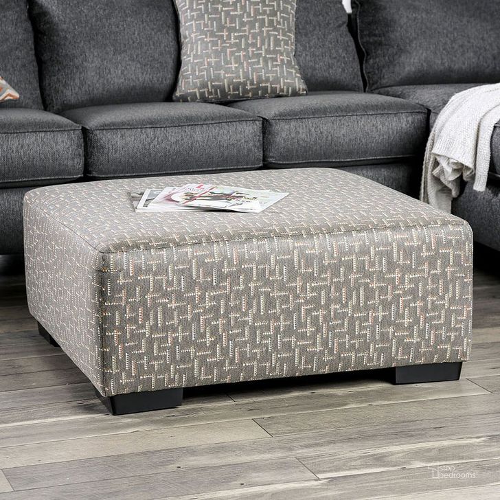 The appearance of Earl Gray Ottoman designed by Furniture of America in the modern / contemporary interior design. This gray piece of furniture  was selected by 1StopBedrooms from Earl Collection to add a touch of cosiness and style into your home. Sku: SM5152-OT. Material: Wood. Product Type: Ottoman. Image1