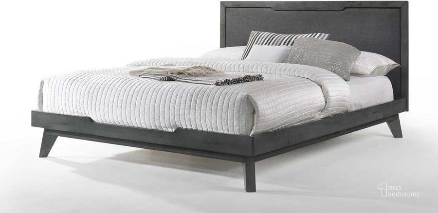 The appearance of Eastern King Nova Domus Soria Modern Grey Wash Bed designed by VIG Furniture in the modern / contemporary interior design. This grey piece of furniture  was selected by 1StopBedrooms from Nova Domus Soria Collection to add a touch of cosiness and style into your home. Sku: VGMABR-32-BED-GRY-EK. Bed Type: Platform Bed. Material: Fabric. Product Type: Platform Bed. Bed Size: King. Image1
