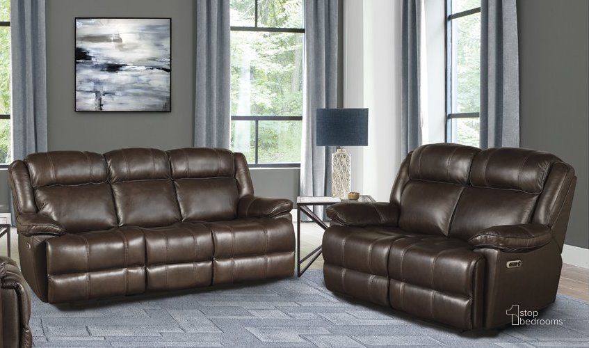 The appearance of Eclipse Florence Brown Power Reclining Living Room Set designed by Parker House in the modern / contemporary interior design. This brown piece of furniture  was selected by 1StopBedrooms from Eclipse Collection to add a touch of cosiness and style into your home. Sku: MECL#832PH-FBR;MECL#822PH-FBR. Product Type: Living Room Set. Image1