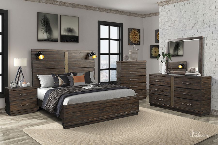 The appearance of Edison Panel Bedroom Set designed by Bernards in the modern / contemporary interior design. This ebony piece of furniture  was selected by 1StopBedrooms from Edison Collection to add a touch of cosiness and style into your home. Sku: 1827-105;1827-120. Bed Type: Panel Bed. Product Type: Panel Bed. Bed Size: Queen. Material: Pine. Image1