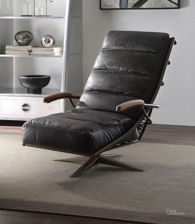 The appearance of Ekin Morocco Top Grain Leather Accent Chair With Swivel designed by ACME in the industrial interior design. This morocco brown piece of furniture  was selected by 1StopBedrooms from Ekin Collection to add a touch of cosiness and style into your home. Sku: 59834. Material: Metal. Product Type: Accent Chair.