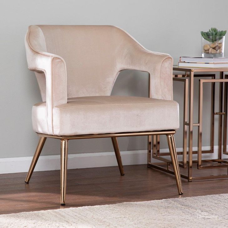 The appearance of Eldermain Upholstered Accent Chair designed by SEI Furniture in the modern / contemporary interior design. This taupe and champagne piece of furniture  was selected by 1StopBedrooms from Eldermain Collection to add a touch of cosiness and style into your home. Sku: UP1125563. Material: Wood. Product Type: Accent Chair. Image1