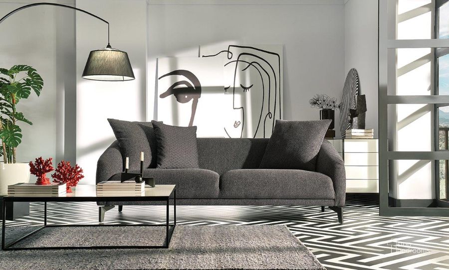 The appearance of Eldonia Black Sofa designed by Boho House in the modern / contemporary interior design. This black piece of furniture  was selected by 1StopBedrooms from Eldonia Collection to add a touch of cosiness and style into your home. Sku: 03.301.0466.0067.0034.0000.2037. Material: Wood. Product Type: Sofa. Image1
