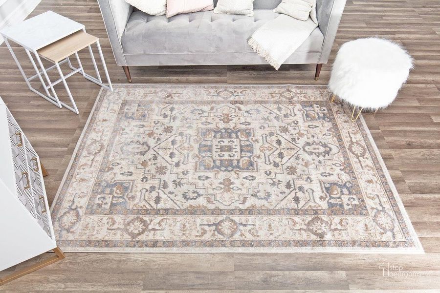 The appearance of Emali EA35A Desert Sand Vintage Farmhouse Beige 5' x 7' Area Rug designed by Rugs America in the country / farmhouse interior design. This desert sand piece of furniture  was selected by 1StopBedrooms from Emali Collection to add a touch of cosiness and style into your home. Sku: RA29062. Material: Polypropylene. Product Type: Area Rugs. Image1