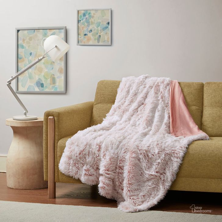 The appearance of Emma Polyester Back Printed Shaggy Long Fur Throw In Blush designed by Olliix in the transitional interior design. This blush piece of furniture  was selected by 1StopBedrooms from Emma Collection to add a touch of cosiness and style into your home. Sku: ID50-1606. Material: Polyester. Product Type: Throw. Image1