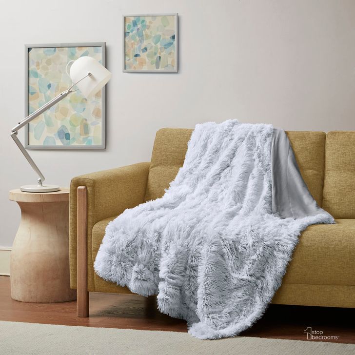 The appearance of Emma Polyester Back Printed Shaggy Long Fur Throw In Grey designed by Olliix in the transitional interior design. This grey piece of furniture  was selected by 1StopBedrooms from Emma Collection to add a touch of cosiness and style into your home. Sku: ID50-1605. Material: Polyester. Product Type: Throw. Image1